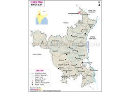 Haryana River Map